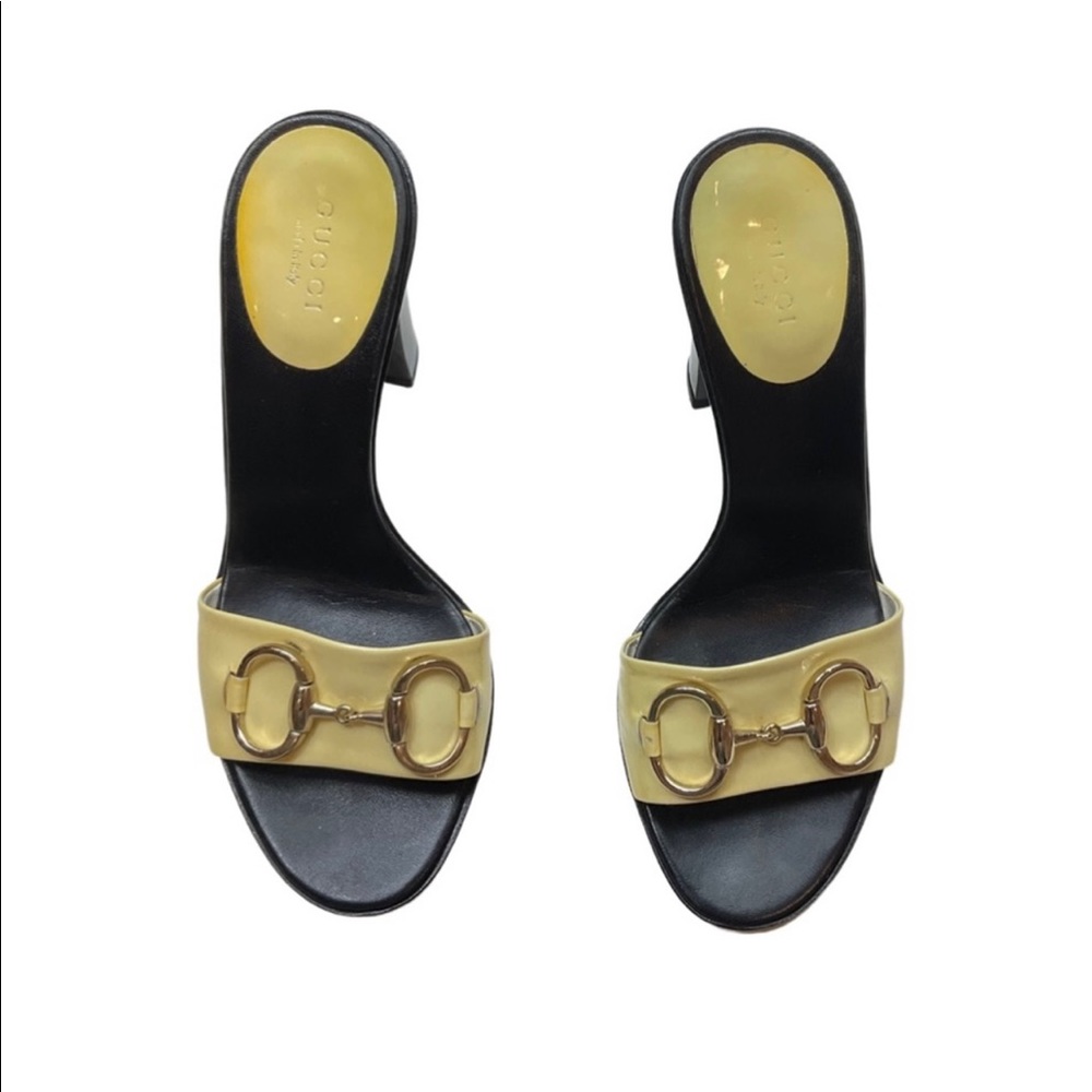 GUCCI Gorgeous pale yellow horsebit 6